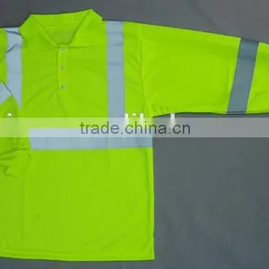 Long Sleeve Reflective Reflective Vest for Running or Cycling Polo Collar Long Sleeves Shirt thumbnail-1