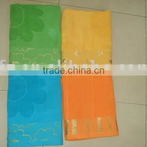 100%cotton Reactive Printed Velour Jacquard Embroidery Bath Towel thumbnail-1