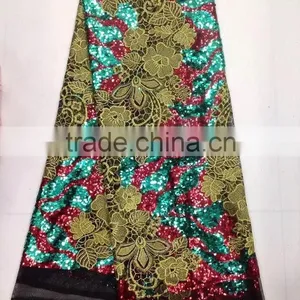 CL6668 New Design Good Price Sequins Lace Fabric, French Lace for 5 Yards thumbnail-6