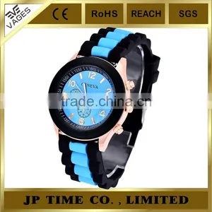 Colorful Unisex Geneva Silicone Jelly Gel Quartz Analog Genava Sport Watch thumbnail-4