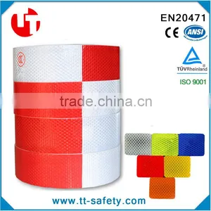 Customized Print White Red Car Warning Reflective Sticker Tape for Road Traffic Safety thumbnail-1