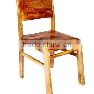 RETRO BEST QUALITY MANGO WOOD DINING CHAIR , SOLID WOOD DINING CHAIR NATURAL FINISHED thumbnail-1