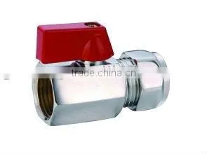 Brass Mini Ball Valve With Coupling Union thumbnail-1
