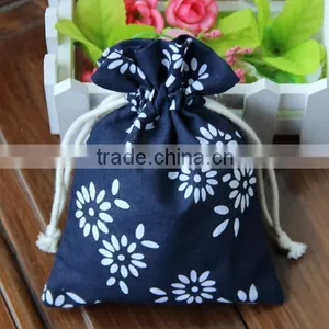 Customized Printing Small Stuff Holder Gift Storage Cotton Drawstring Bag thumbnail-2
