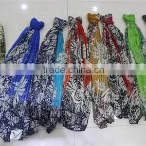 In Stock Polyester Neon Color Print Scarf thumbnail-1