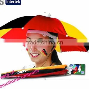 Cheap Promotional Umbrella Hats Fashion Summer and Winter Hard Hat Umbrella 12" X 8K Football Fan Umbrella Hat thumbnail-1