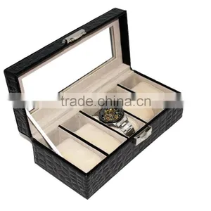 Customized Faux Leather Watch Box/Plastic Watch Case for 5 Watches thumbnail-5