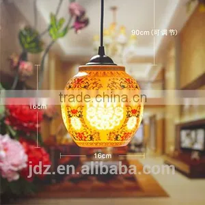Jingdezhen Hollow Ceramic Decorative Hanging Pendant Light thumbnail-1