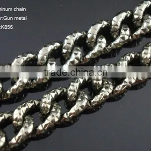 18mm Length Cutted Surface Gunmetal Curb Chain thumbnail-1
