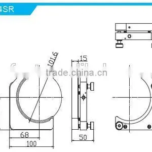 MSC-4SR Height of Center Height 68mm/high Stability Kinematic C Type Mounts With 2 Adjusters/Optical Mount thumbnail-3