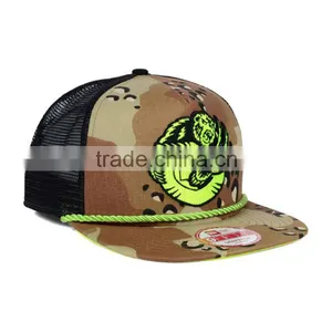 Flat Brim Cheap Custom Wholesale Simple Mesh Snapback Cap thumbnail-2