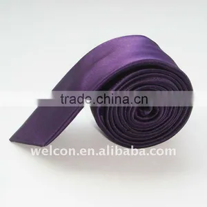 Fashion Purple Plain Silk Necktie thumbnail-1