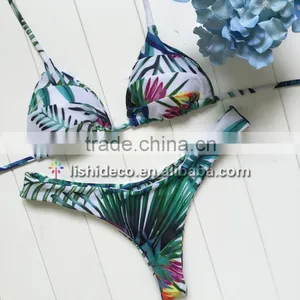 Leaf Printing Bikini Swimwear 2016 Sexy thumbnail-1