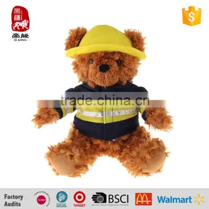 High Quality Plush Stuffed Fireman Teddy Bear Toys China Wholesaler thumbnail-1