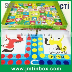 Square Magnetic Game of Chess Hinge Tin Box thumbnail-5