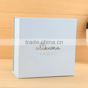 Blue Elegant Rigid Cardboard Paper Making Hat Boxes thumbnail-1