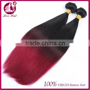 Wholesale Price 7A 100% Virgin Indian Human Ombre Color 1B/red Hair Extension Indian Hair Weave thumbnail-3