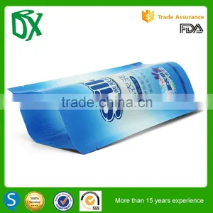 Stand up Zip Lock Top Bag Liquid Bag Bottom Gusset Plastic Package Bag thumbnail-5