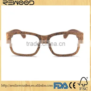 Wholesale Cork Wood Optical Frame Sunglasses Manufacturers Wooden Sunglasses Custom Logo thumbnail-2