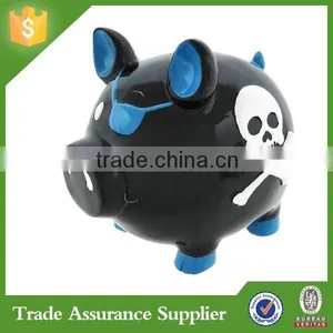 Resin Series Black Pirate Pig Polyresin Money Box thumbnail-1