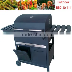 Black BBQ Grill Barbecue Grill Outdoor Garden Grill thumbnail-1