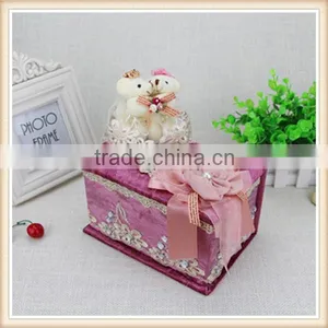 High-grade Velvet Square Tissue Box thumbnail-3