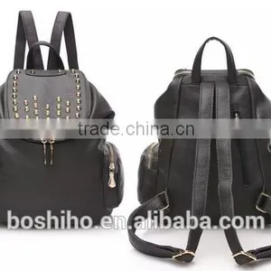 Customized Latest Design Girls Women Fashion Trendy Rivet Backpack Bag thumbnail-3