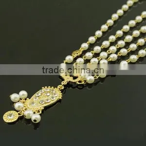 Christmas Gift Alloy Chain,acrylic Beads Indian Hair Jewelry,head Accessory thumbnail-6