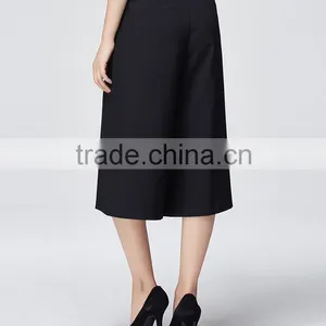 China Supplier Online Shopping New Arrival Fashion Black High Waisted Women Wide Leg Pants thumbnail-5