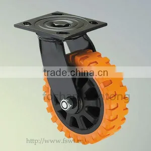 Heavy Duty Hardware 150mm Fixed Polyurethane Casters Wheel thumbnail-3