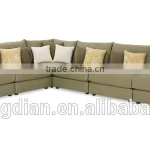 Foshan Shunde Funiture Velvet Fabric Wooden Save Space Corner Sectional Sofa thumbnail-1