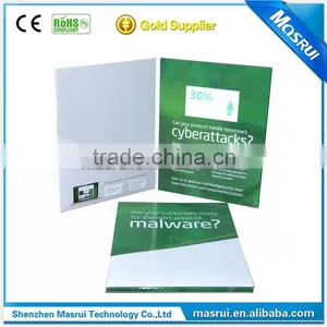 Customized Print and Pocket Design Video Brochures Card With 5 Inch Screen thumbnail-3