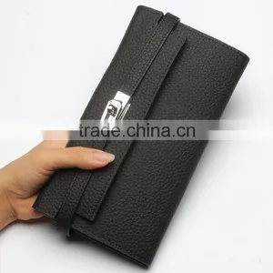 Cheap Genuine Cow Leather Wallet Women's Long Wallet thumbnail-1
