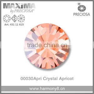 Original PRECIOSA MC Chaton Maxima, Crystal Apricot Point Back Rhinetsone thumbnail-1