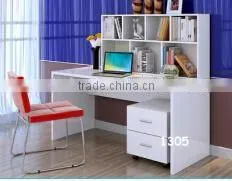 Computer Table With Bookcase and Drawers thumbnail-1