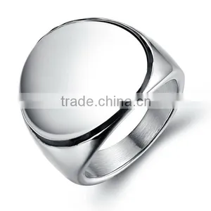 Vintage High Polished Simple 316L Tatianium Plain Ring thumbnail-6