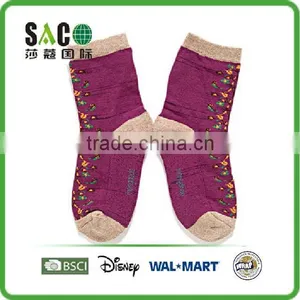 Lovely Garnet Flower Jacquard Children Socks thumbnail-2
