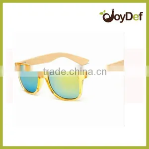 The Metal Frame Bamboo Wood Sunglasses Fashion Popular Style Sunglasses With Polarized Mirror Lens thumbnail-1