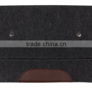 New Arrival Leather Felted Port Computer Bag for Mac thumbnail-1