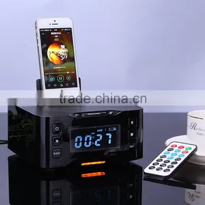 All-in-One Bluetooth Alarm Clock With Stereo Speaker + FM Radio +AUX Line-in + LED Display And Smart Phone Dock thumbnail-1