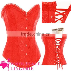 2015 Wholesale Sexy Red Marture Corset Waist Training Fashion Corset to Wear Out thumbnail-5