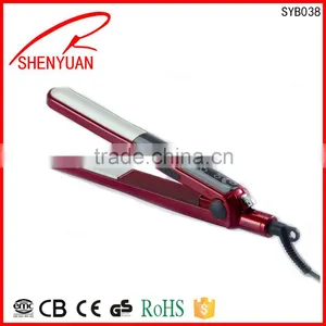 Professional Ceramic Coating Plate Flat Iron LCD Hair Straightener Dual Voltage CE ROHS Approval thumbnail-1