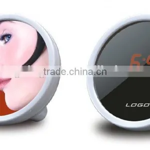 Digital LED Beauty Mirror Alarm Clock Time Display thumbnail-1