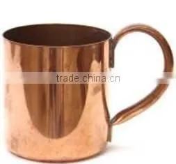 COPPER MUGS With BRASS HANDLE Nickle Lined Inside thumbnail-1