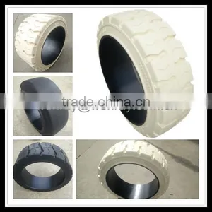 Electric Forklift Use Press-on White Solid Forklift Tire Price thumbnail-1