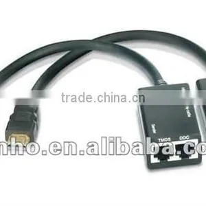 HDMI EXTENDER 30M 1080P Cat5e Cat6 Lan Cable 3D 1080p Network HDTV PS3 Bluray thumbnail-1
