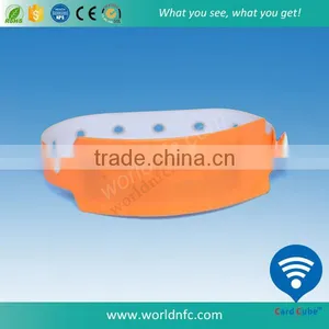 Disposable PVC Ultralight C Inductive RFID Wristband RFID Bracelet thumbnail-1