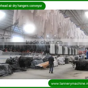 Automatic Conveyor Leather Drying Machine Leather Air Dry Hooking Hangers Tunnel Conveyor for Goat or Cow thumbnail-1