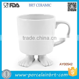 Funny Design Ceramic Footed White Mug thumbnail-1