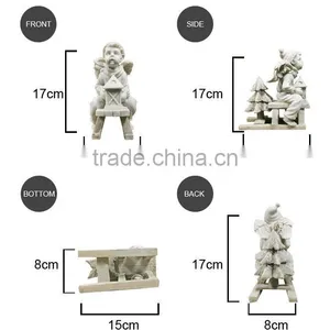 Winter Christmas Resin Angel Boy Angel Figurines thumbnail-4